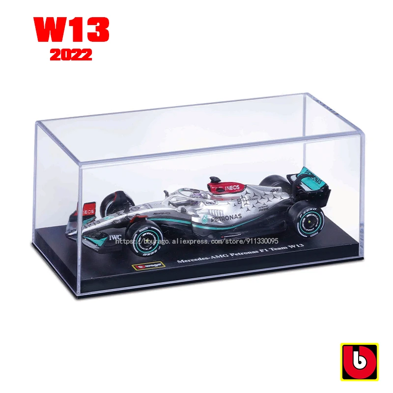 

Bburago 1:43 2022 #44 Hamilton F1 Mercedes-AMG W13 #63 George Russell Alloy Toy Car Model Super Formula Die Cast Model