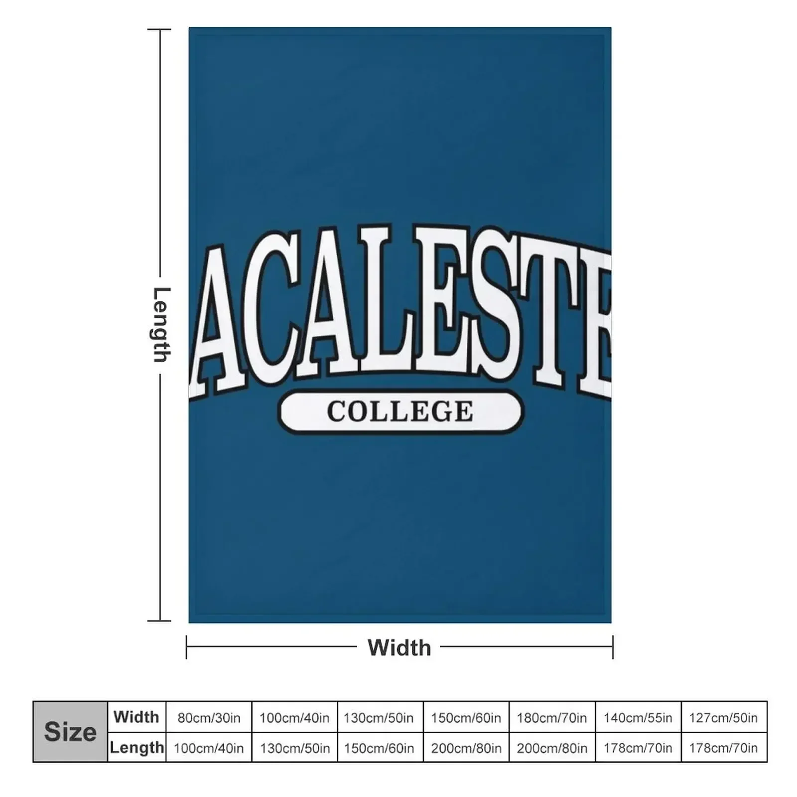 Фото Macalester College - плед с изогнутым шрифтом Serif, мягкий дышащий плед для ночного сна №2