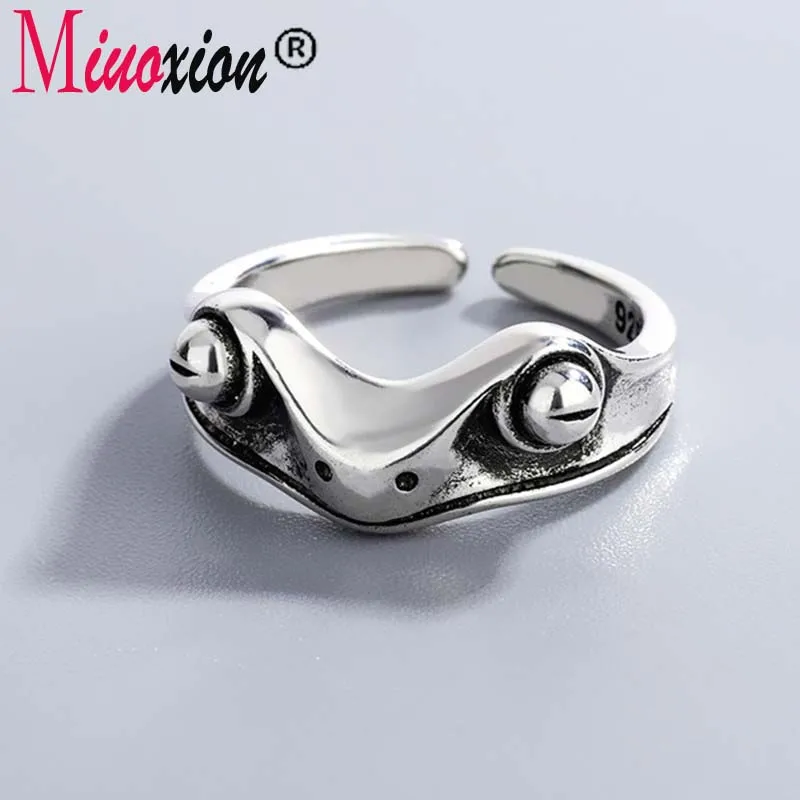 Miuoxion Оптовая Ретро 925 Штамп Жаба Кольцо Творчество Личность Украшения для Вечеринок Женщин Особенность Шарм Девушка Подарок.