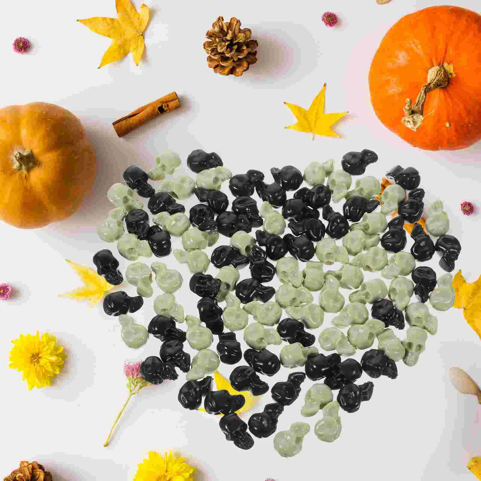 100 шт. игрушки объемные украшение в виде черепа на Хэллоуин маленькая голова