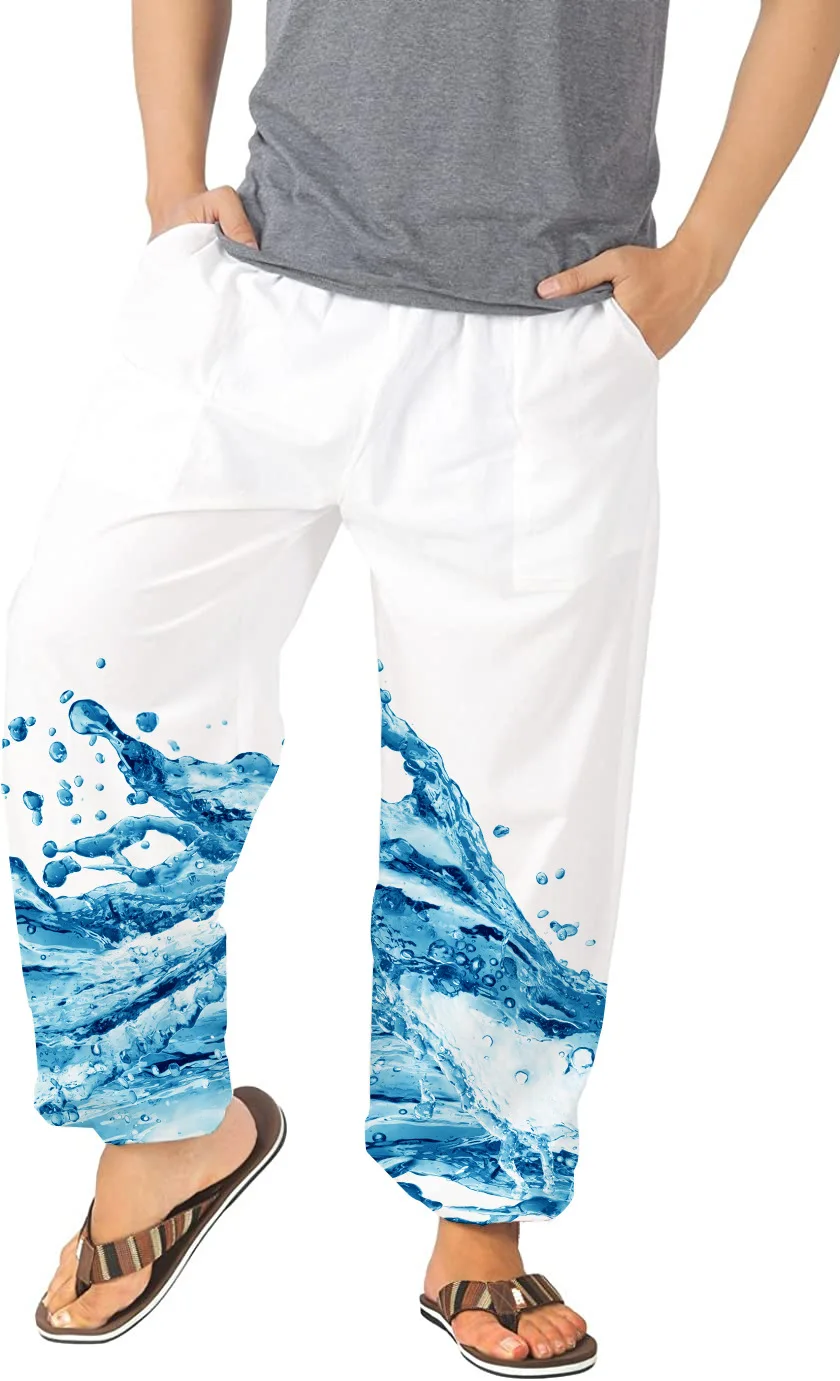 

Men's Pants Streetwear Tethered Breathable Beach Pants Casual Pants Long Pants Thin Quick Dry Yoga Pants Loose Plus Size S-4XL