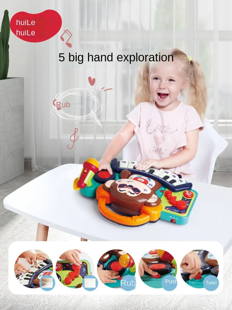 

YY Multifunctional Children's Electronic Keyboard Toy with Microphone Little Piano Pattern