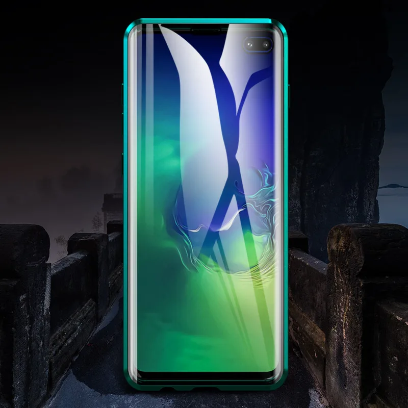 Double Side Tempered Glass 360 Case For Samsung Galaxy Note 20 Ultra F62 M62 S9+ S21Plus A71 Magnetic Metal Frame