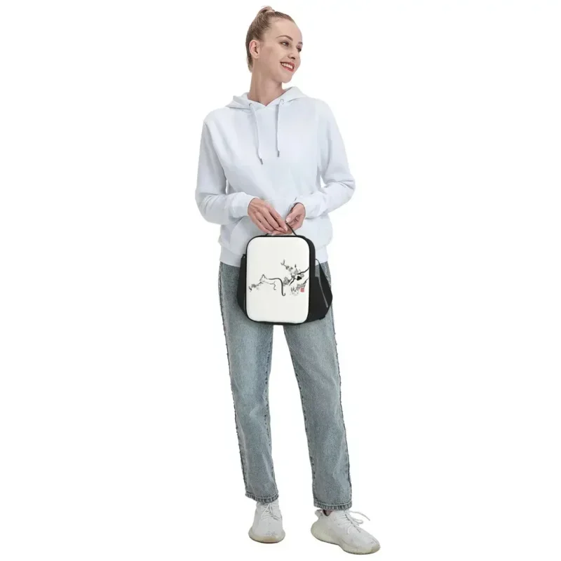 Термоизолированные ланч-боксы с милыми животными и принтами из материала