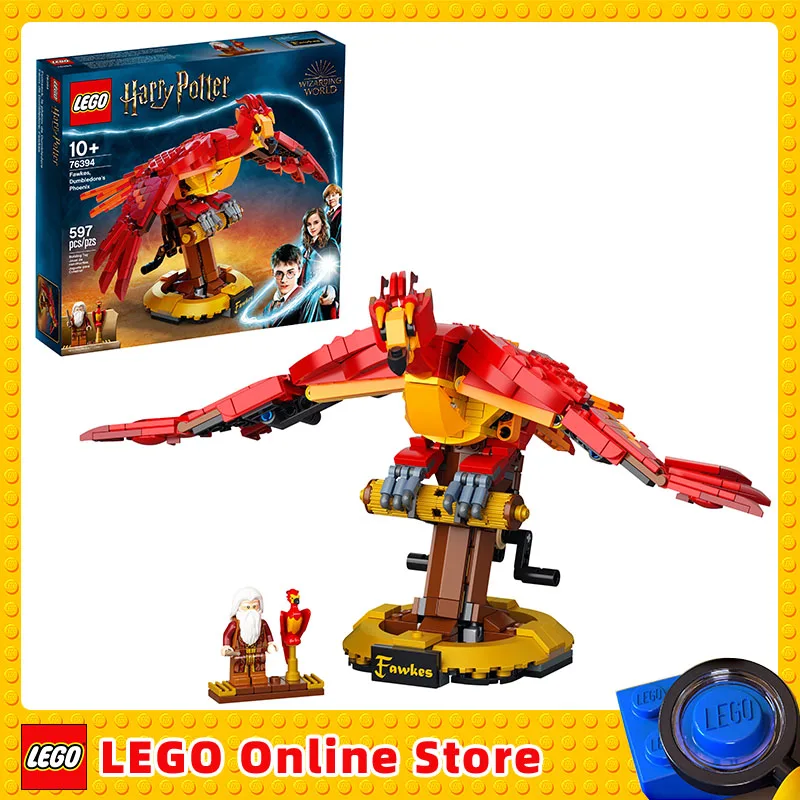 

LEGO & Harry Potter Fawkes Dumbledore’s Phoenix Children Building Blocks Toys Gift 76394 (597 Pieces)