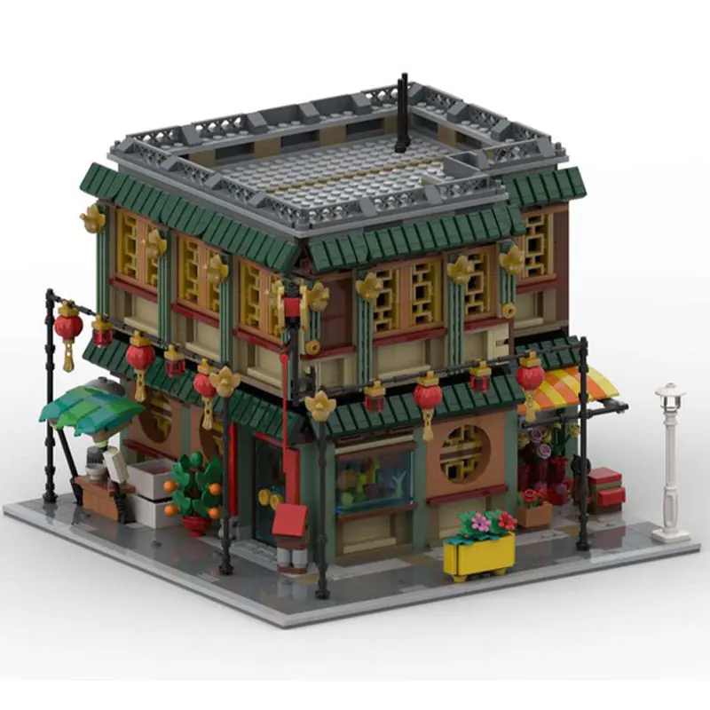MOC- 169300   80113 Семейное воссоединение, модульный китайский элемент, архитектура, серия, режим «сделай сам», игрушки, строительные блоки, гранулы в бутылках 2174 (art.: 3920ccdaa0b65) - 3920ccdaa0b65