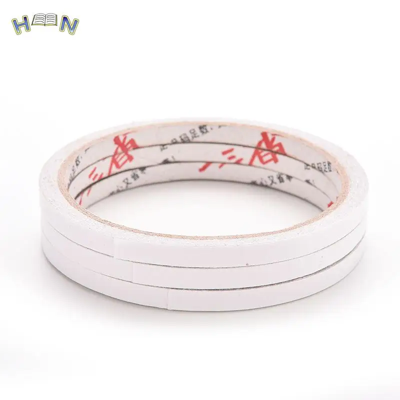 

High Quality 6mm x 10m Strong Double Faced office Adhesive Tape White Powerful Double Sided Tapes 1 Roll