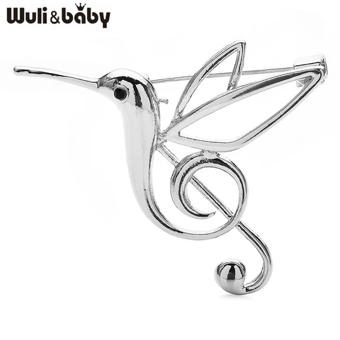 Wuli&baby броши с музыкальными нотами и птицами