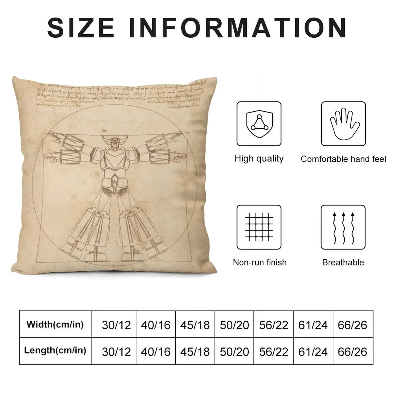 Декоративная подушка Vitruvian Grendizer новогодние чехлы для диванов