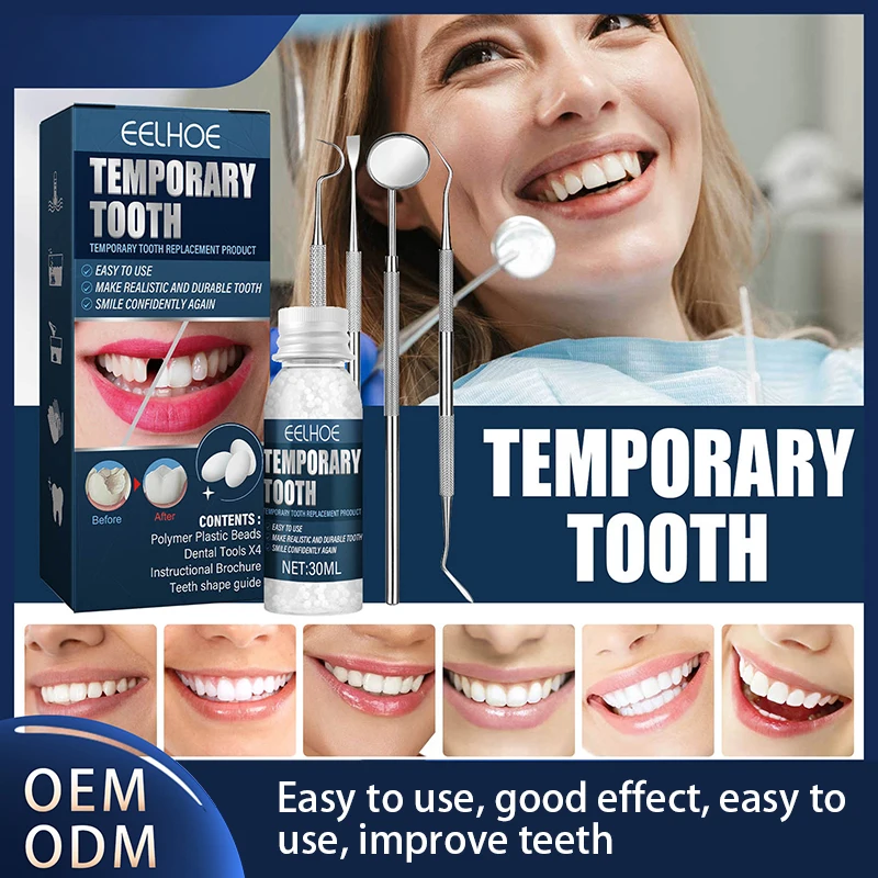 

Tooth Filling Glue Set False Teeth Solid Glue Denture For Missing Broken Teeth Moldable Filling Tool Temporary Tooth Repair Kit