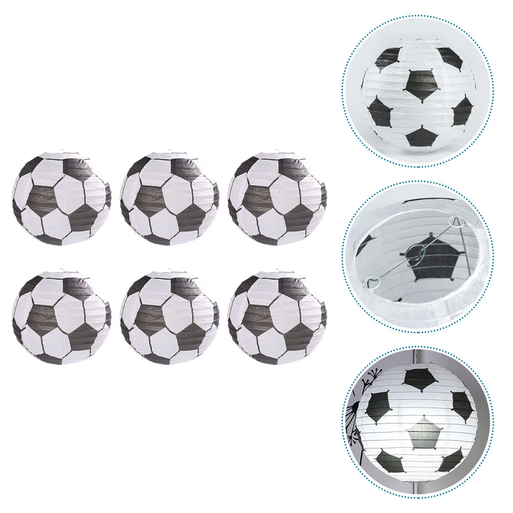 

Football Paper Lantern Shape Lanterns Decorative Hanging DIY Festival Football-shaped Portable Scene Party Outdoor