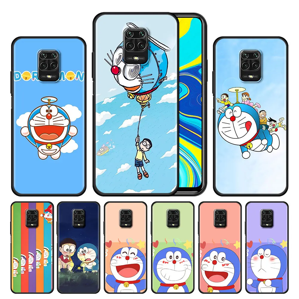 

Case Cover for Xiaomi Redmi Note 9 9s 8 8T 10 11 7A 9c 9T 10A 10c 11S Pro Coque TPU Shockproof Armor Print Shell Doraemon Fly