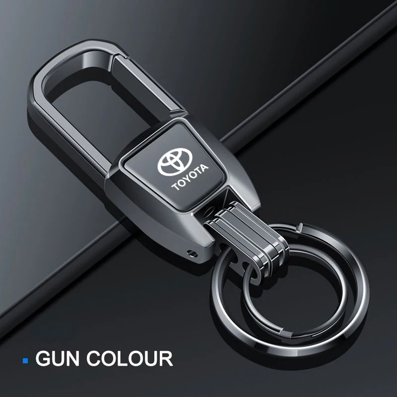 

3D металлический автомобильный брелок для ключей, автомобильный брелок для Toyota Corolla Yaris Rav4 Camry Avensis Auris C-hr 86, аксессуары Prius Corolla