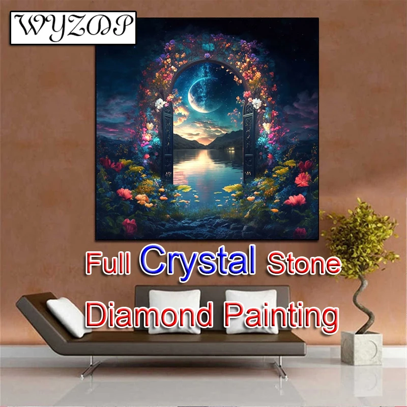 

5D DIY алмазная живопись, пейзаж, полный кристалл, квадратная мозаика, вышивка, подарочный набор, домашний достер, алмазная живопись AB 20230718