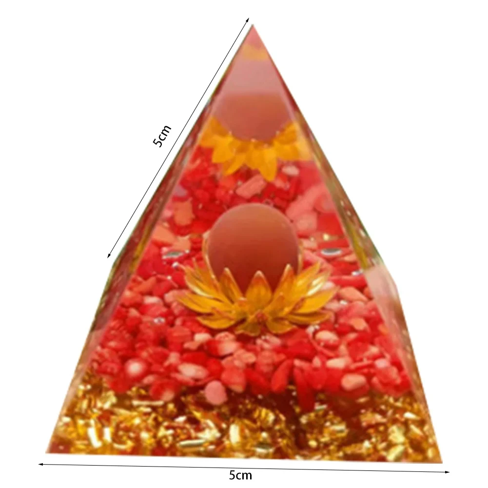 

Оргоновая пирамида из хрустального камня, генератор энергии 5 см, украшение для комнаты, натуральный аметист, перидот, медитация чакры Рейки