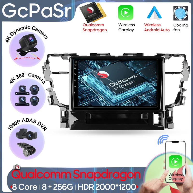 

Car Radio Qualcomm Snapdragon For Toyota Alphard H30 2015 - 2020 GPS Navigation Android Auto 5G BT Wifi Stereo Video No 2din DVD