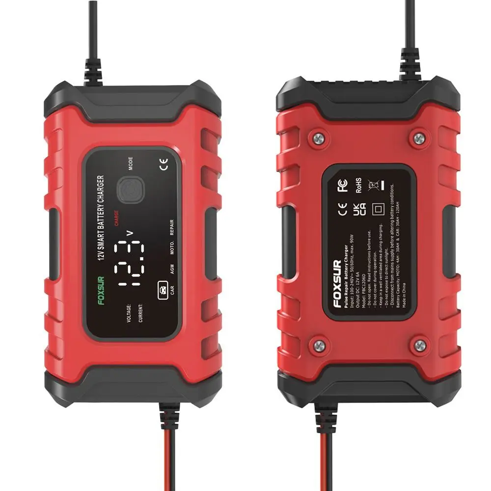 

Smart Automatic Smart Battery Charger Digital LCD Display Pulse Repair Battery Charger Smart Car Battery Charger 12V 6A