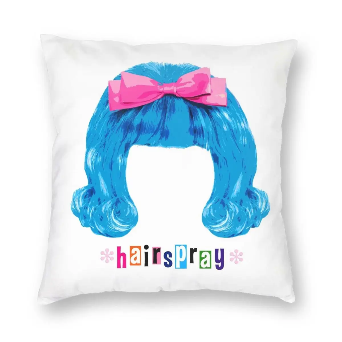 Квадратная наволочка Музыкальный Бродвей Hairspray из полиэстера и льна с бархатным
