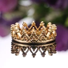 Новые корейские милые романтические простые классические женские кольца с розовой золотой и серебряной короной для девушек кольца на день рождения вечерние свадьбу свадебное кольцо подарок