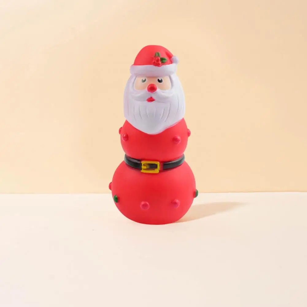 

Bendable Pet Toy Christmas Pet Toys Bite-resistant Rubber Toys with Built-in Squeaker for Dogs Teeth-cleaning for Grinding