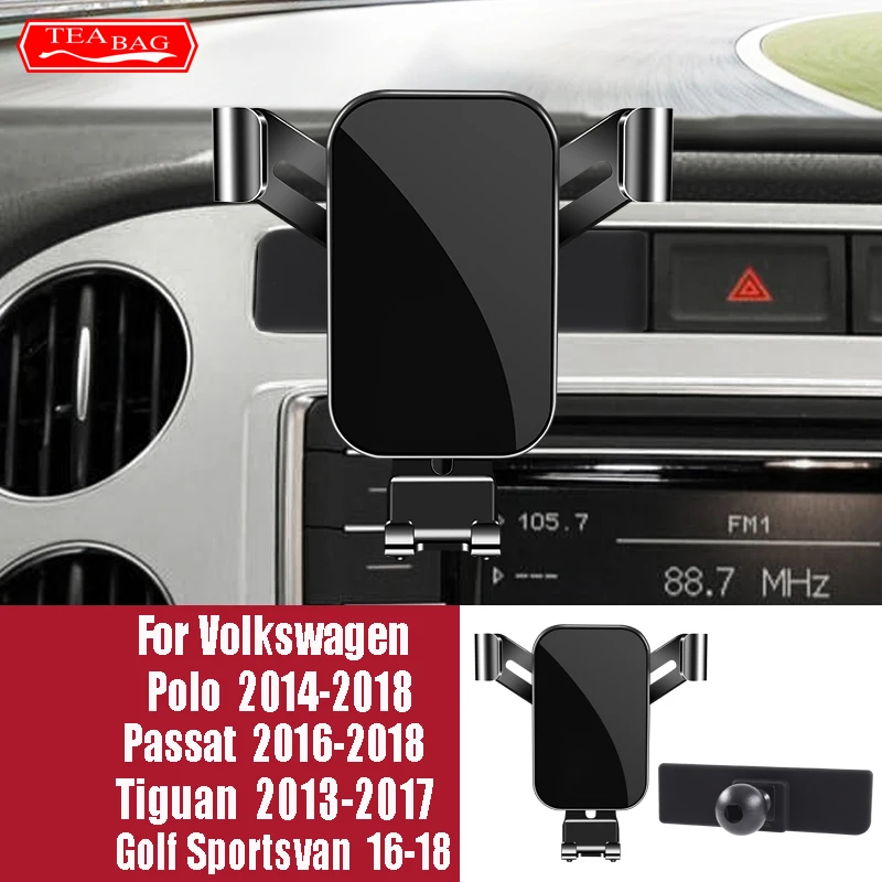 Car Phone Holder For Volkswagen VW Tiguan Passat Polo Golf Sportsvan 2013-2018 Air Vents Navigation Bracket Interior Accessories