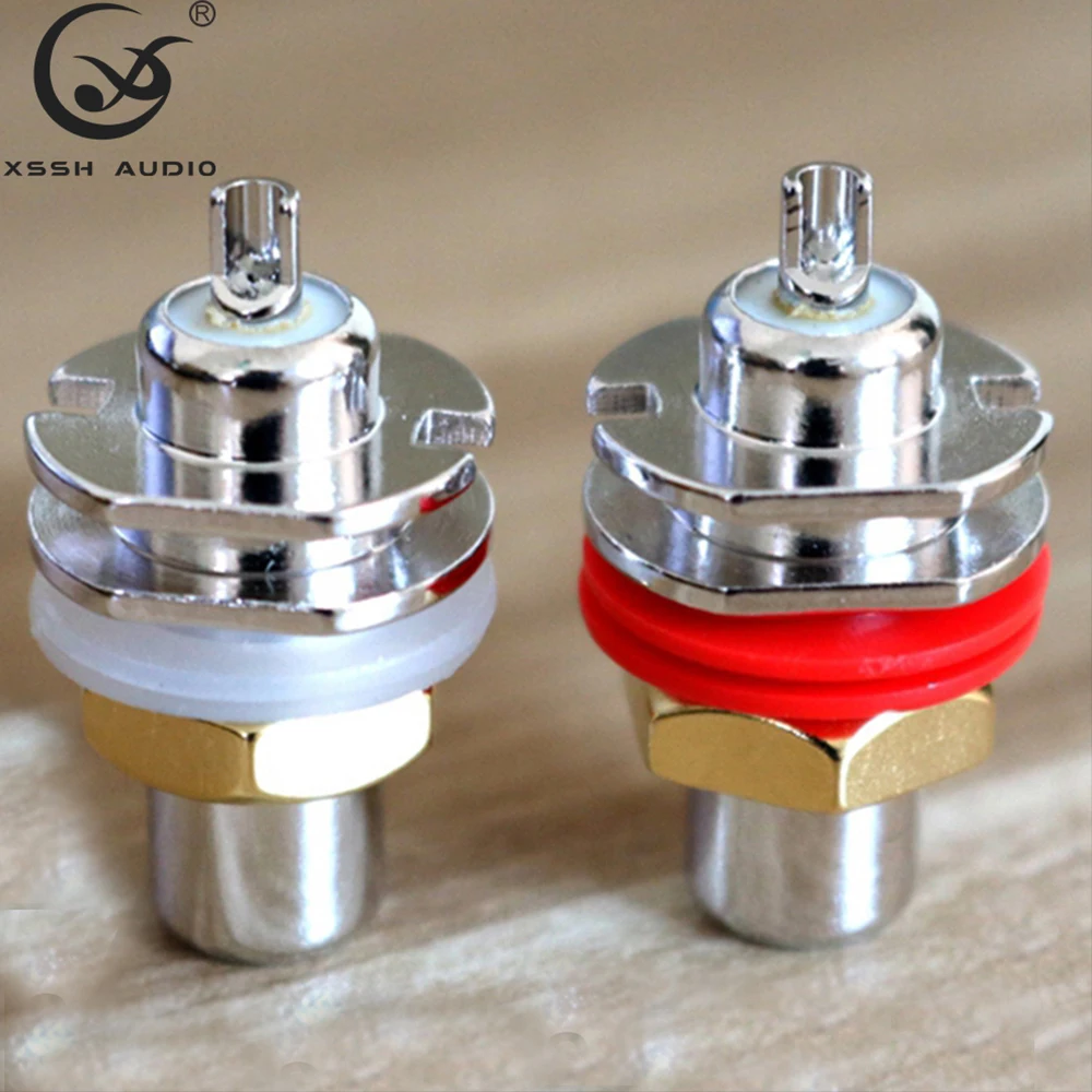 Проводной терминал RCA разъем адаптер YIVO XSSH OEM ODM DIY HIFI высококачественный родиевый аудио видео RCA разъем для кабеля
