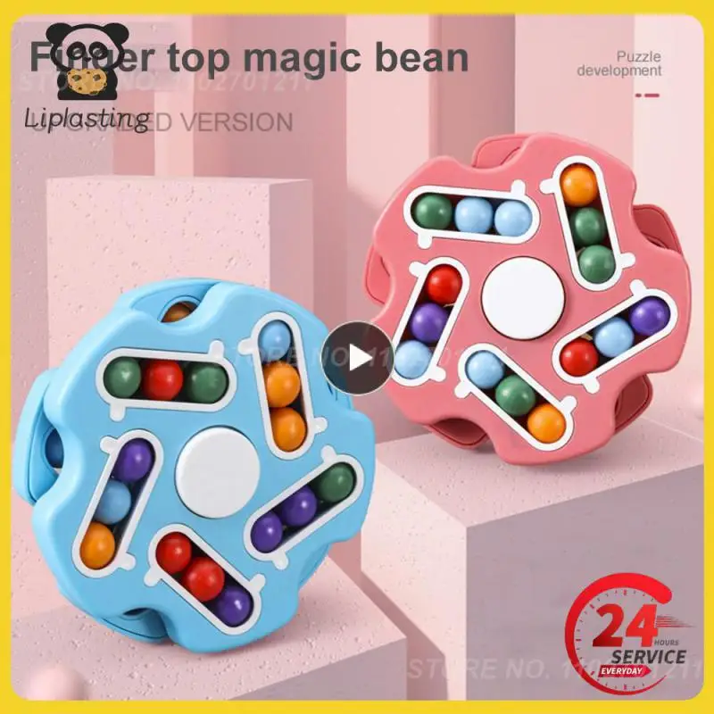 

Rotating Beans Cube Fingertip Spinning Toy Magical Bean Cube Spinning Top Adults Stress Relief Spin Bead Spinners Puzzle Toys