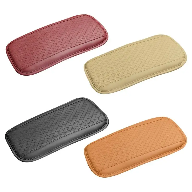 

PU Leather Car Armrest Pad Cover Universal Center Console Box Cover Embroider Auto Seat Box Protection Cushion Hand Supports