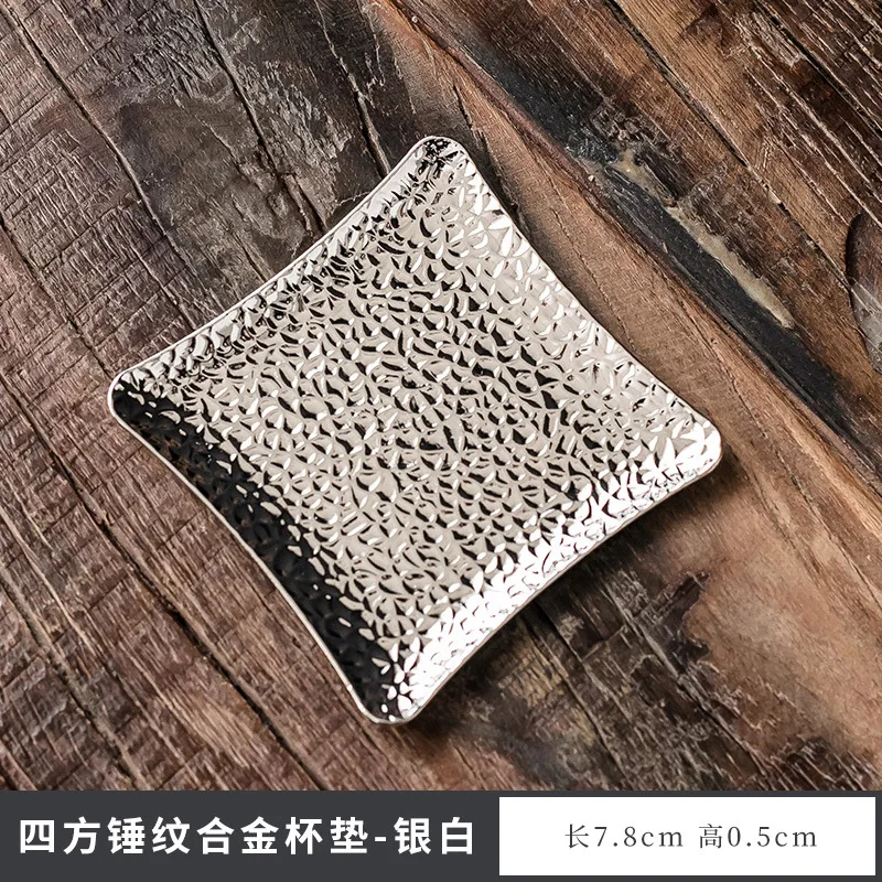 

Подставка под чашку в японском стиле, Медный Ретро-коврик для чашки, с защитой от ожогов, подставка под кофе, аксессуары для чайной церемонии