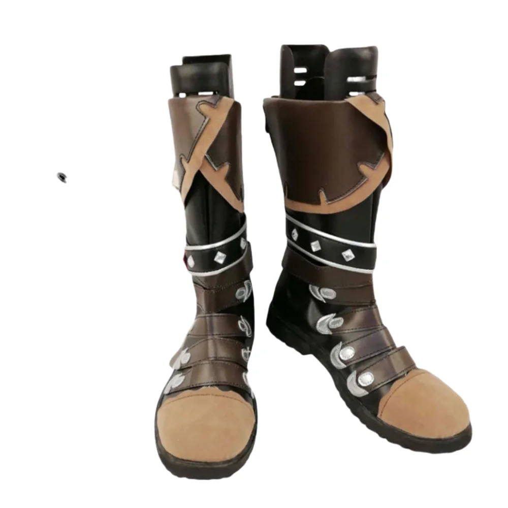 Genshin Impact Diluc Обувь для косплея Аниме Хэллоуин женщин и мужчин