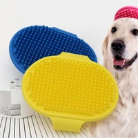 new soft rubber dog bath brush comb rubber glove hair fur grooming massage brush for pet dog cats 12 39 7cm dog supplies