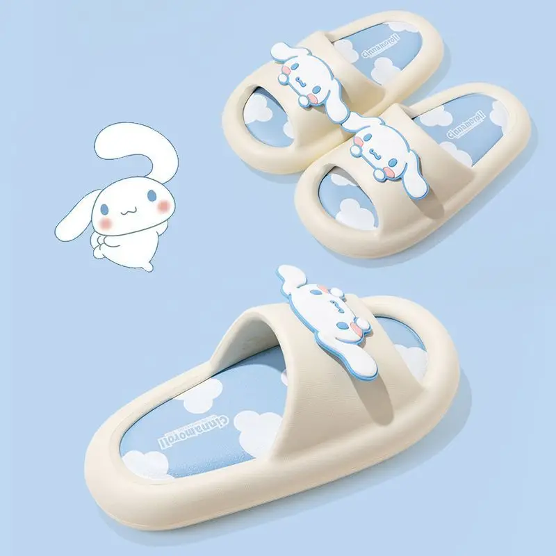 

Sanrios Kawaii Anime Cinnamoroll Kuromi My Melody Cute Cartoon Kid Slippers Summer Indoor Soft Bottom Non-slip Slippers Gift