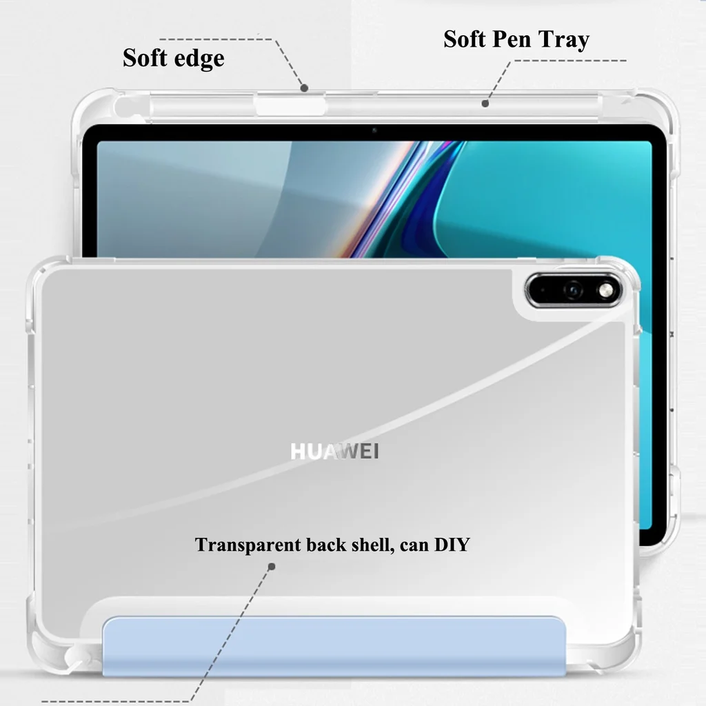 UPBGNG Мягкий чехол из ТПУ для Huawei Matepad 11 2023 10 4 2022 SE T10s силиконовый защитный со слотом