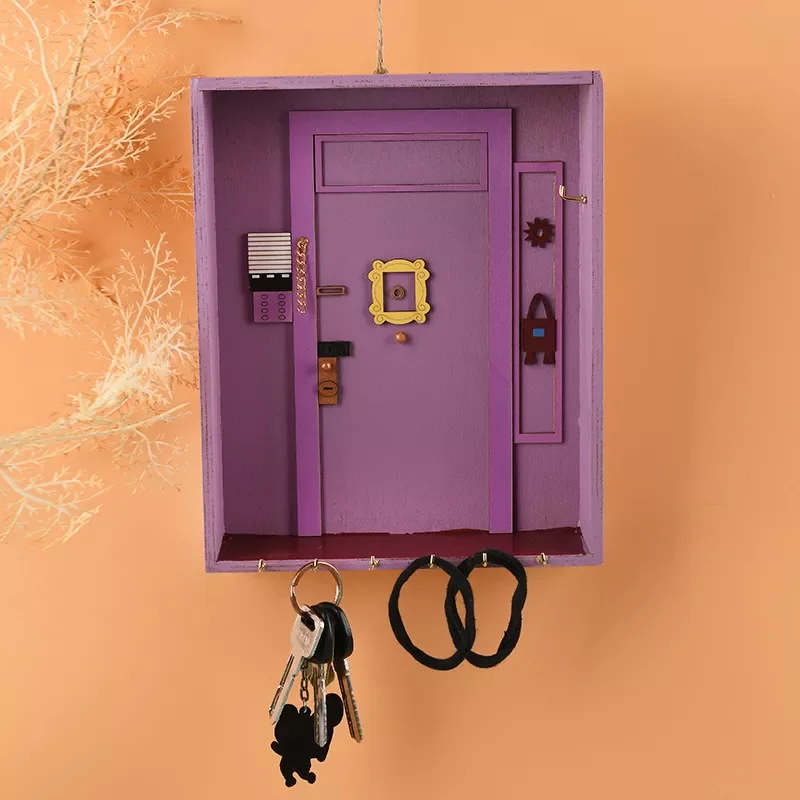 

Monica's Door Wood Box Friends Key Holder Decoration Christmas Valentine's Day Gift Home Decor Wall Decor Christmas Deco