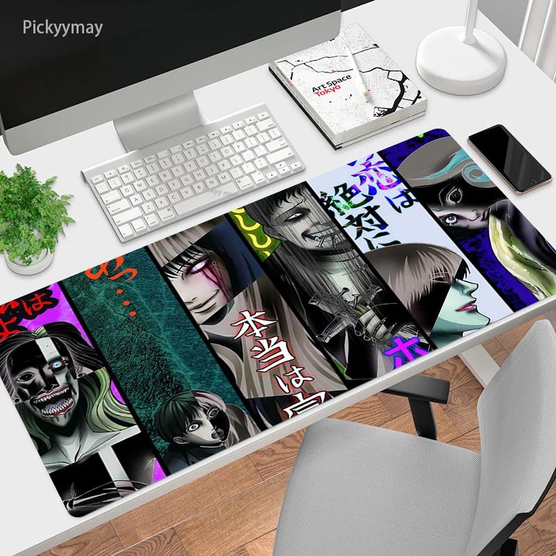 

Large Gaming Mousepad Junji Ito Comic Mouse Pad Computer Mouse Mat Gamer Table Anime Desk Mats For Pc Keyboard Carpet Lockedge