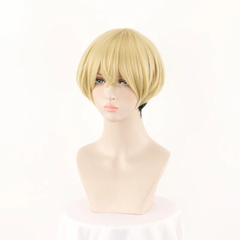 

Tokyo Revengers Men Women Carnival Party Wigs Resistant Synthetic Hair Costume Heat Chifuyu Matsuno Short Wig Cosplay