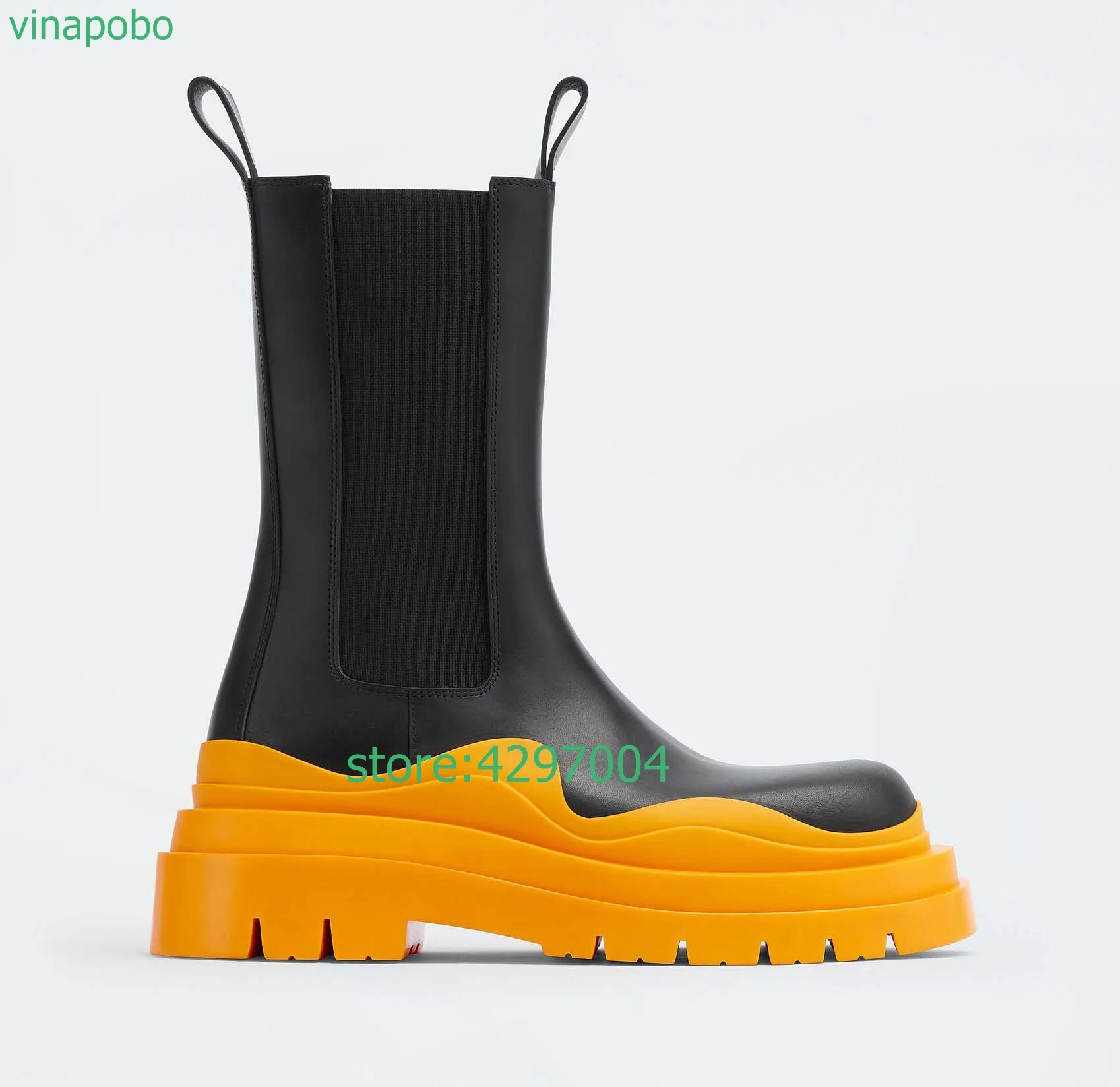 

Thick Sole Ankle Boots Women 2022 Luxury Brand Genuine Leather Round Toe Short Boots Woman Chelsea Boots Platform Botas Mujer
