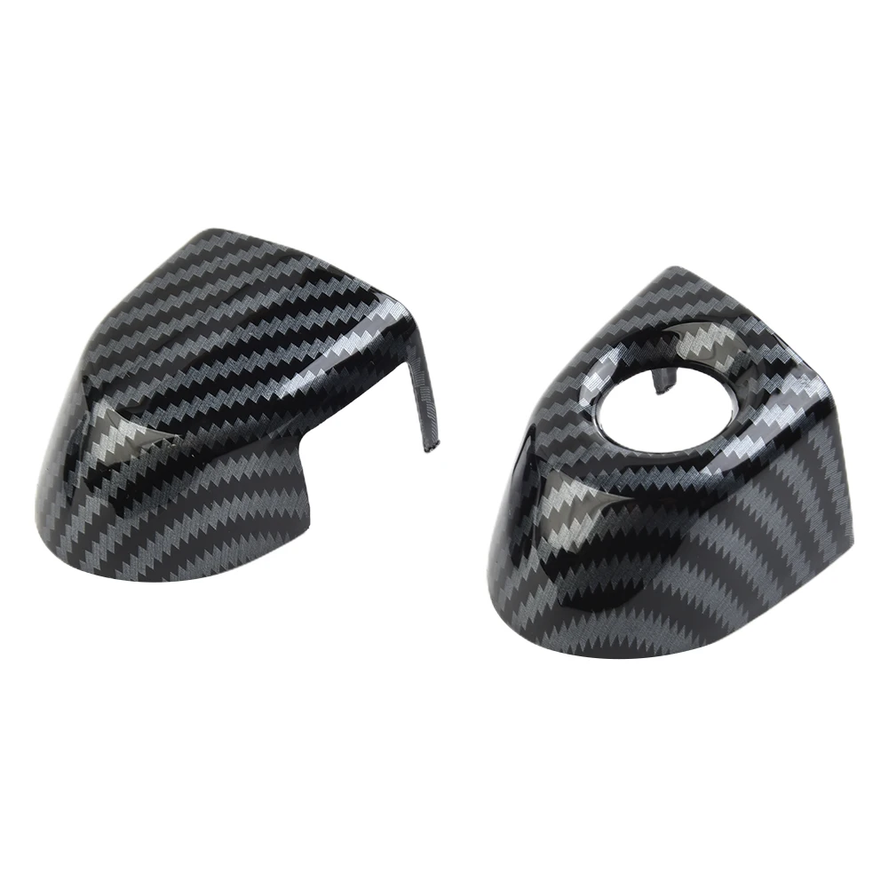 

Car Spare Parts High Quality Practical To Use Covers Trims Car 1 Set Black Carbon Fiber Comfortable Door Handle