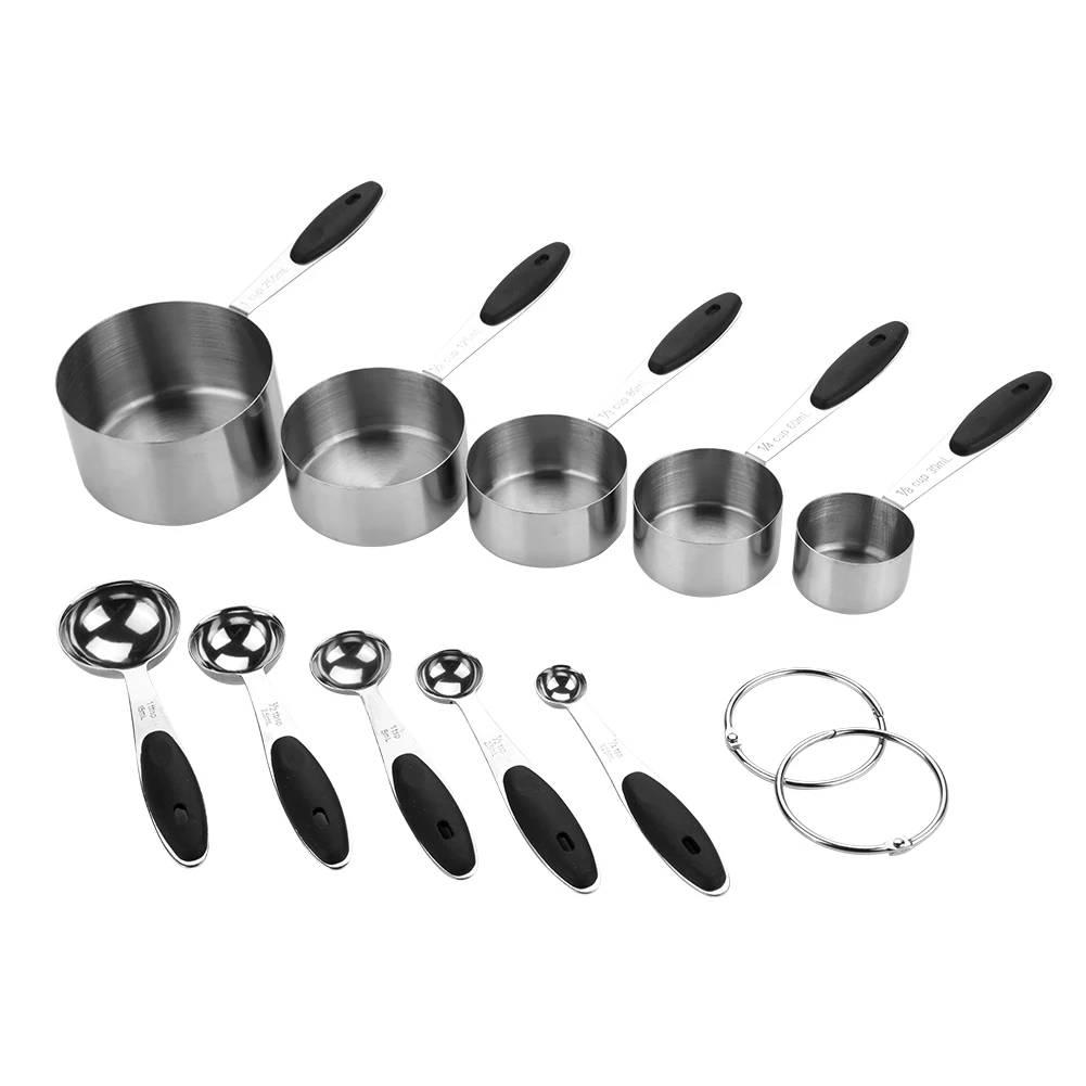 

10PCS Stainless Steel Measuring Spoons Cups Multi-color Baking Tools 10PCS Measuring Spoons Measuring Spoons