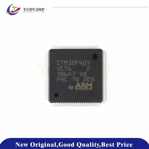 1Pcs New Original STM32F407VET6 512KB 1.8V~3.6V ARM Cortex-M4 192KB 168MHz FLASH 82 LQFP-100 (14x14) Microcontroller Units