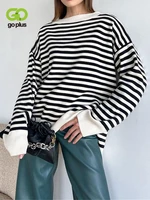 goplus fall jumpers autumn striped sweater knitted long sleeve top women green sweaters casaco de frio feminino inverno c60353
