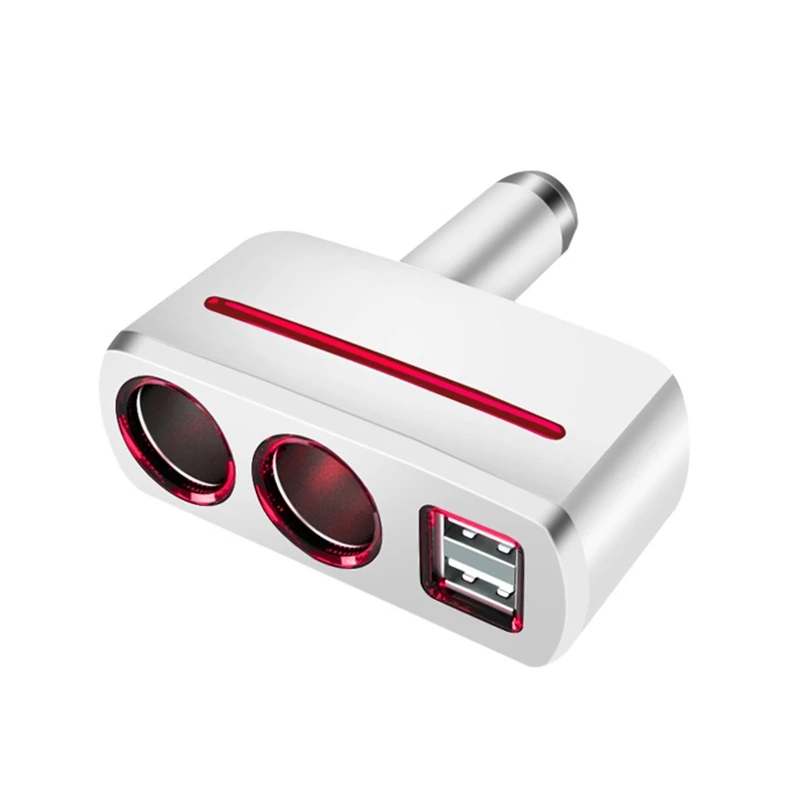 

12V/24V 2-Socket Power Cigarette-Lighter Splitter with Dual USB Ports Multi-functional Car Charger Adapter Plug 80W 2022 New