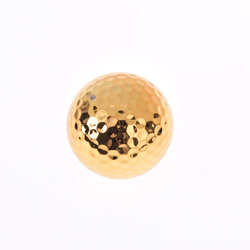 

1Pc/2Pcs Plated Golf Ball Fancy Match Opening Goal Best Gift Durable Construction For Sporting Events Dia About 42.7mm