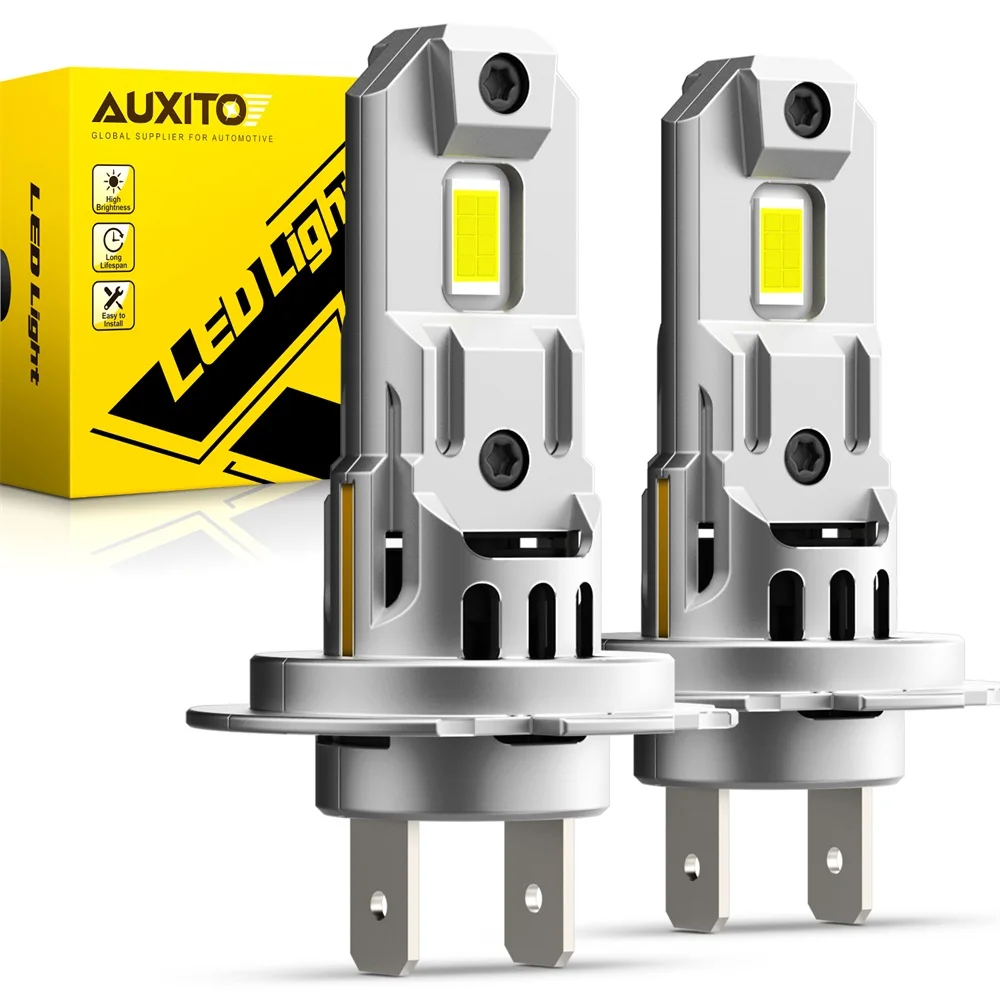 

2 шт., автомобильные лампы для фар AUXITO, H7, 6500K, 12 В постоянного тока