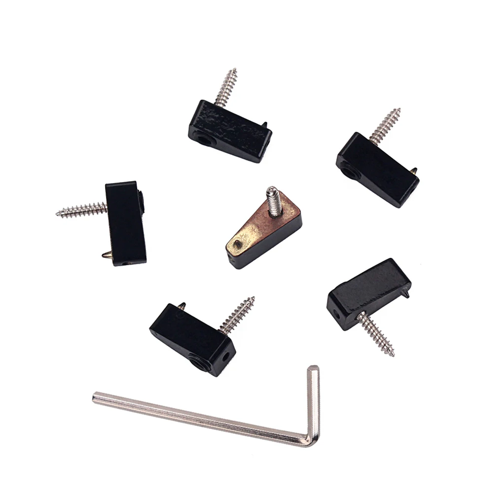 

Зажимная гайка из цинкового сплава, набор бесголовных электрических струн для басов, гаджеты для фиксации с гаечным ключом, винтами, принад...