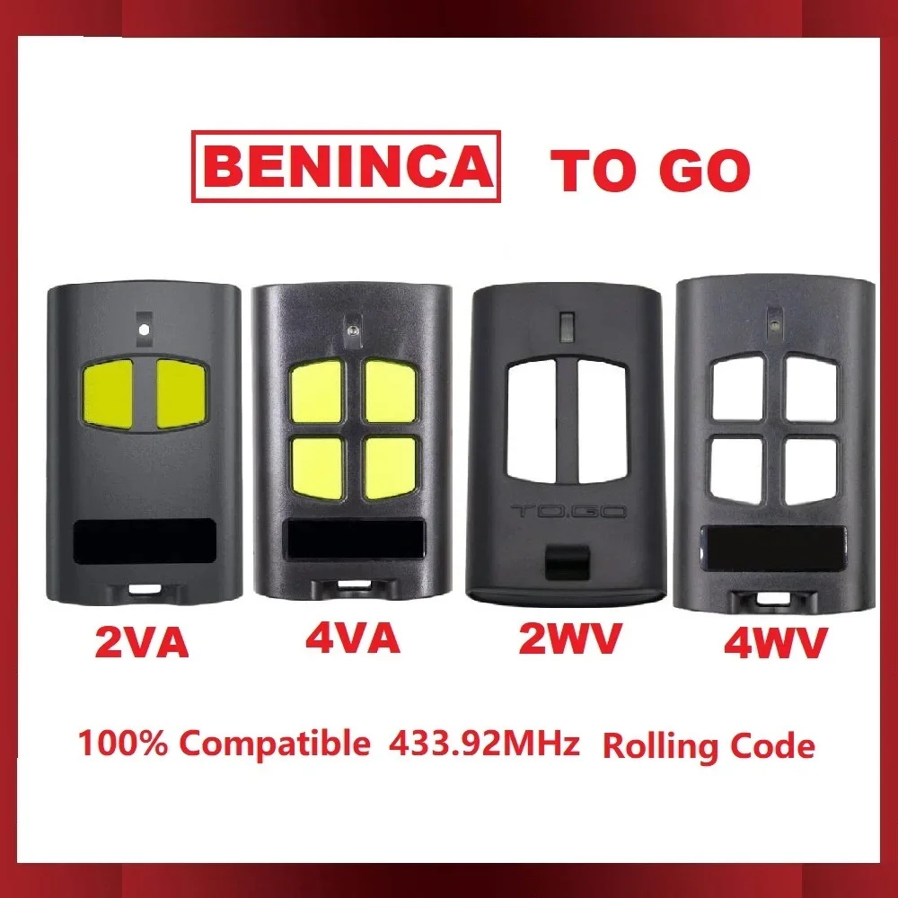 

Garage Door Remote Control BENINCA TO GO 2VA 4VA 2WV 4WV 433.92MHz Rolling Code BENINCA TOGO TO.GO 2 4 VA WV TO.GO-VA Command