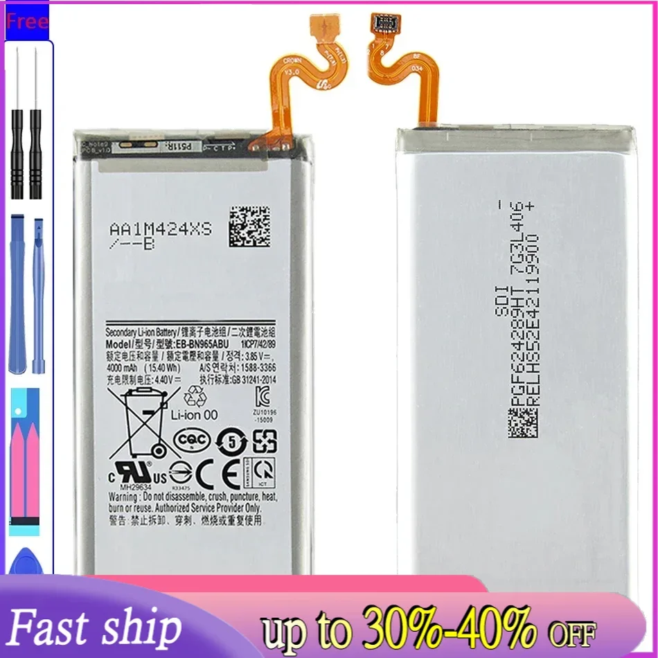 Аккумулятор для Samsung Galaxy Note 1 2 3 4 5 7 8 9 10 Plus/S2 S3 S4 S5 S6 S7 S8 S9 mini Edge Plus SM N910H i9300 i9305 G955F G950F