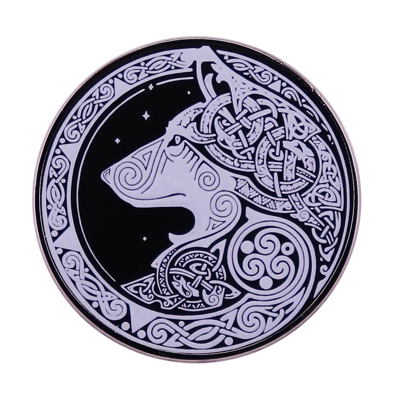 

C2886 Retro Viking fox Style Enamel Pin Women's Brooch Lapel Pins Backpack Decorative Briefcase Badges Jewelry Accessories Gifts