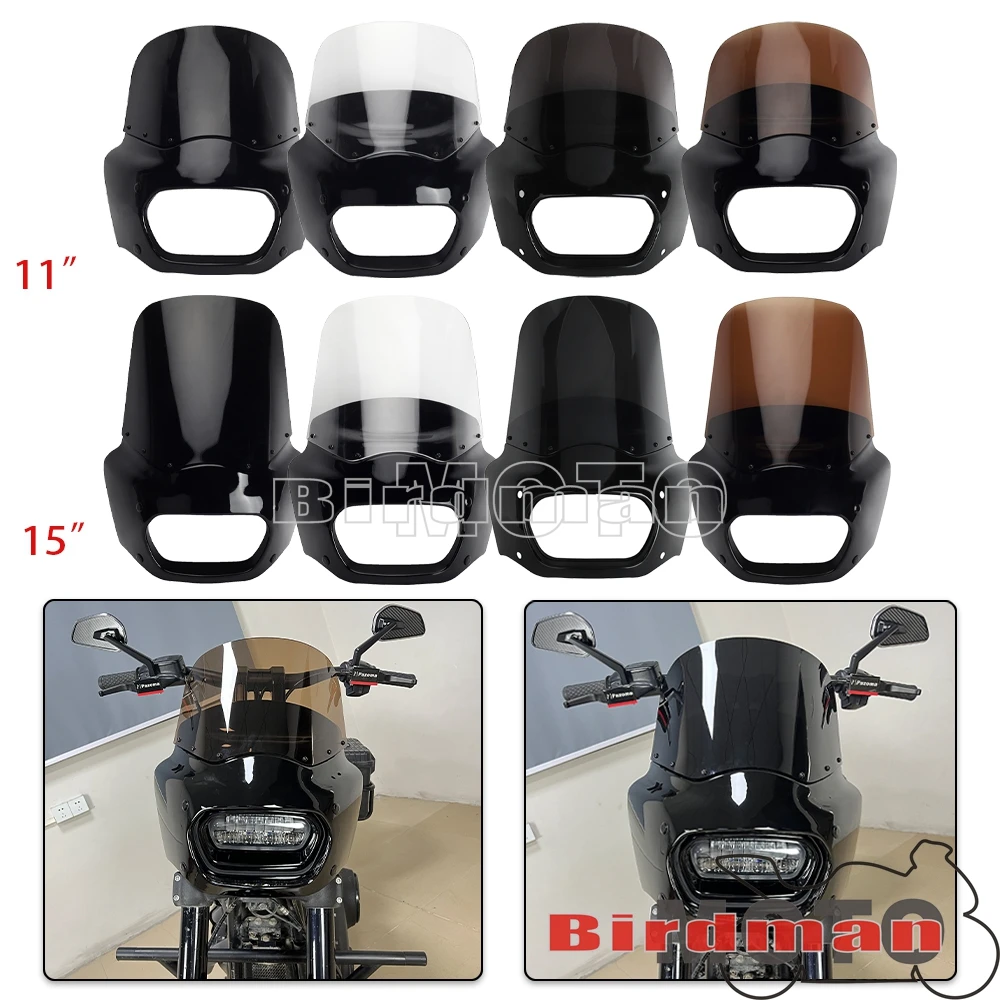 Передняя фара для Harley Softail Fat Bob FXFB 2018-2019 114 FXFBS 2018-2024 11/15 дюймов в клубном стиле