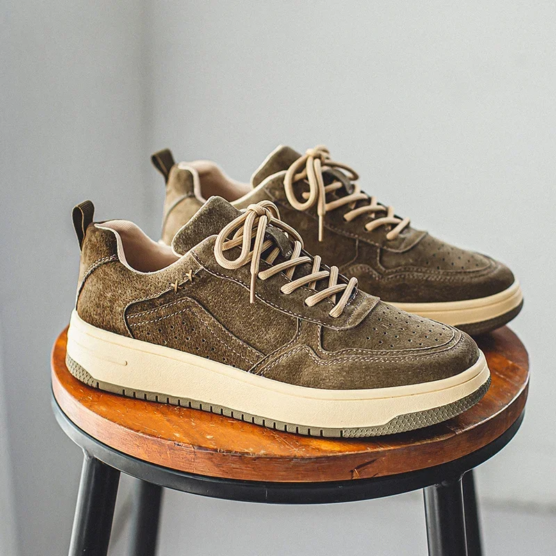 Брендовые классические мужские уличные туфли в стиле ретро повседневные